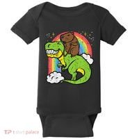 Capybara Riding Trex Dino Cute Capy Rodent Baby Bodysuit thumb 0