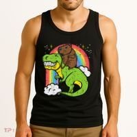 Capybara Riding Trex Dino Cute Capy Rodent Tank Top thumb 3