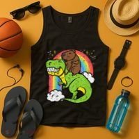 Capybara Riding Trex Dino Cute Capy Rodent Tank Top thumb 4