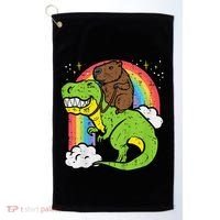 Capybara Riding Trex Dino Cute Capy Rodent Golf Towel thumb 0