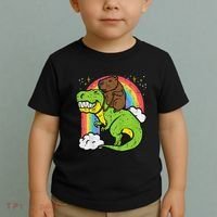 Capybara Riding Trex Dino Cute Capy Rodent Toddler T-Shirt thumb 2