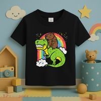 Capybara Riding Trex Dino Cute Capy Rodent Toddler T-Shirt thumb 3