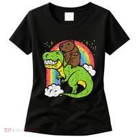 Capybara Riding Trex Dino Cute Capy Rodent Women's T-Shirt thumb 0