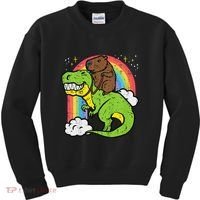 Capybara Riding Trex Dino Cute Capy Rodent Kids Sweatshirt thumb 0