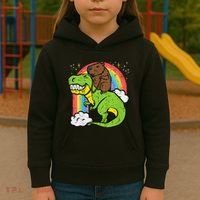 Capybara Riding Trex Dino Cute Capy Rodent Kids Hoodie thumb 3
