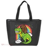Capybara Riding Trex Dino Cute Capy Rodent Tote Bag thumb 0