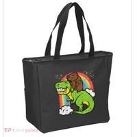 Capybara Riding Trex Dino Cute Capy Rodent Tote Bag thumb 2