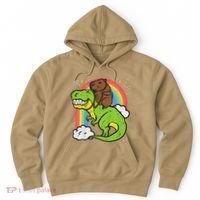 Capybara Riding Trex Dino Cute Capy Rodent Hoodie thumb 0