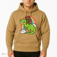 Capybara Riding Trex Dino Cute Capy Rodent Hoodie thumb 2