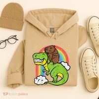 Capybara Riding Trex Dino Cute Capy Rodent Hoodie thumb 4