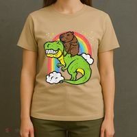 Capybara Riding Trex Dino Cute Capy Rodent T-Shirt thumb 4