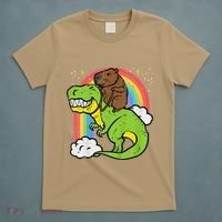 Capybara Riding Trex Dino Cute Capy Rodent T-Shirt thumb 5
