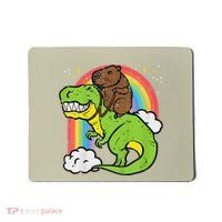 Capybara Riding Trex Dino Cute Capy Rodent Mousepad thumb 0