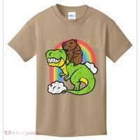 Capybara Riding Trex Dino Cute Capy Rodent Kids T-Shirt thumb 0