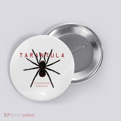 Creepy Real Taxidermy Tarantula Spider Button