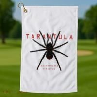 Creepy Real Taxidermy Tarantula Spider Golf Towel thumb 1