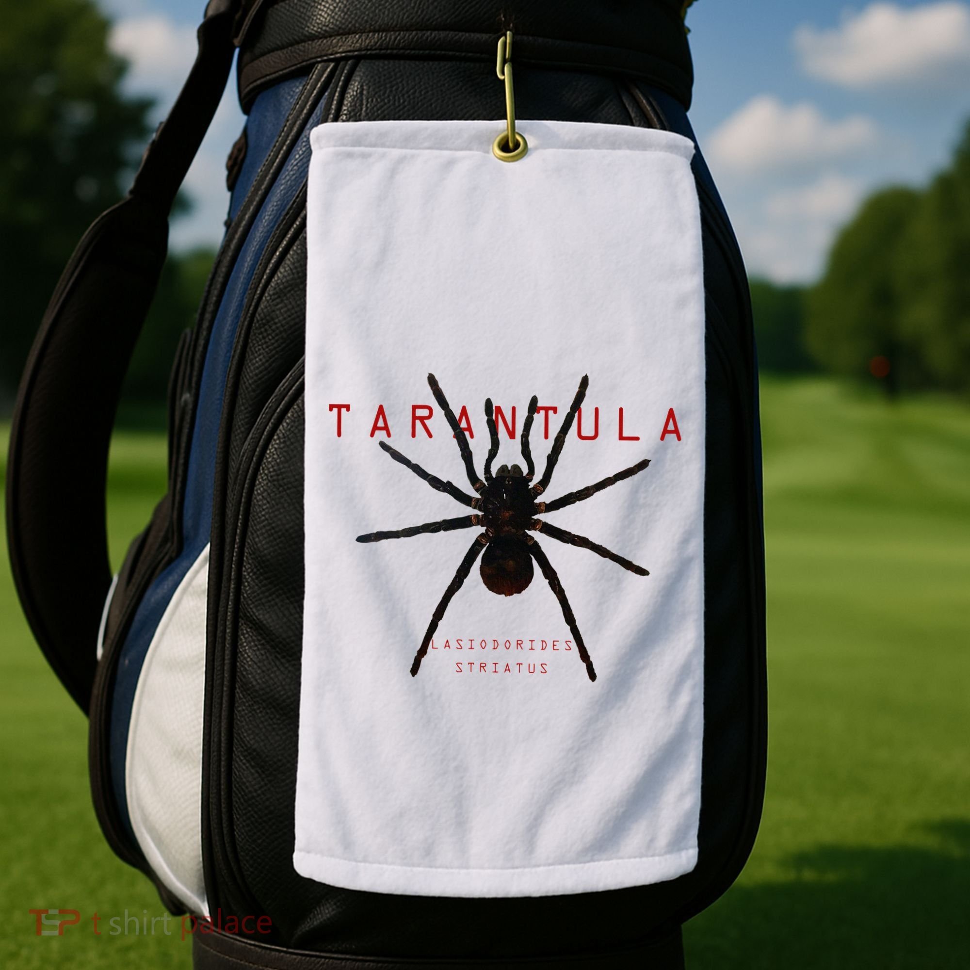 Creepy Real Taxidermy Tarantula Spider Golf Towel