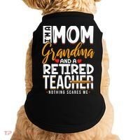 Cute Retired Teacher Full Time Grandma Teachers Cool Gift Doggie Tank thumb 0