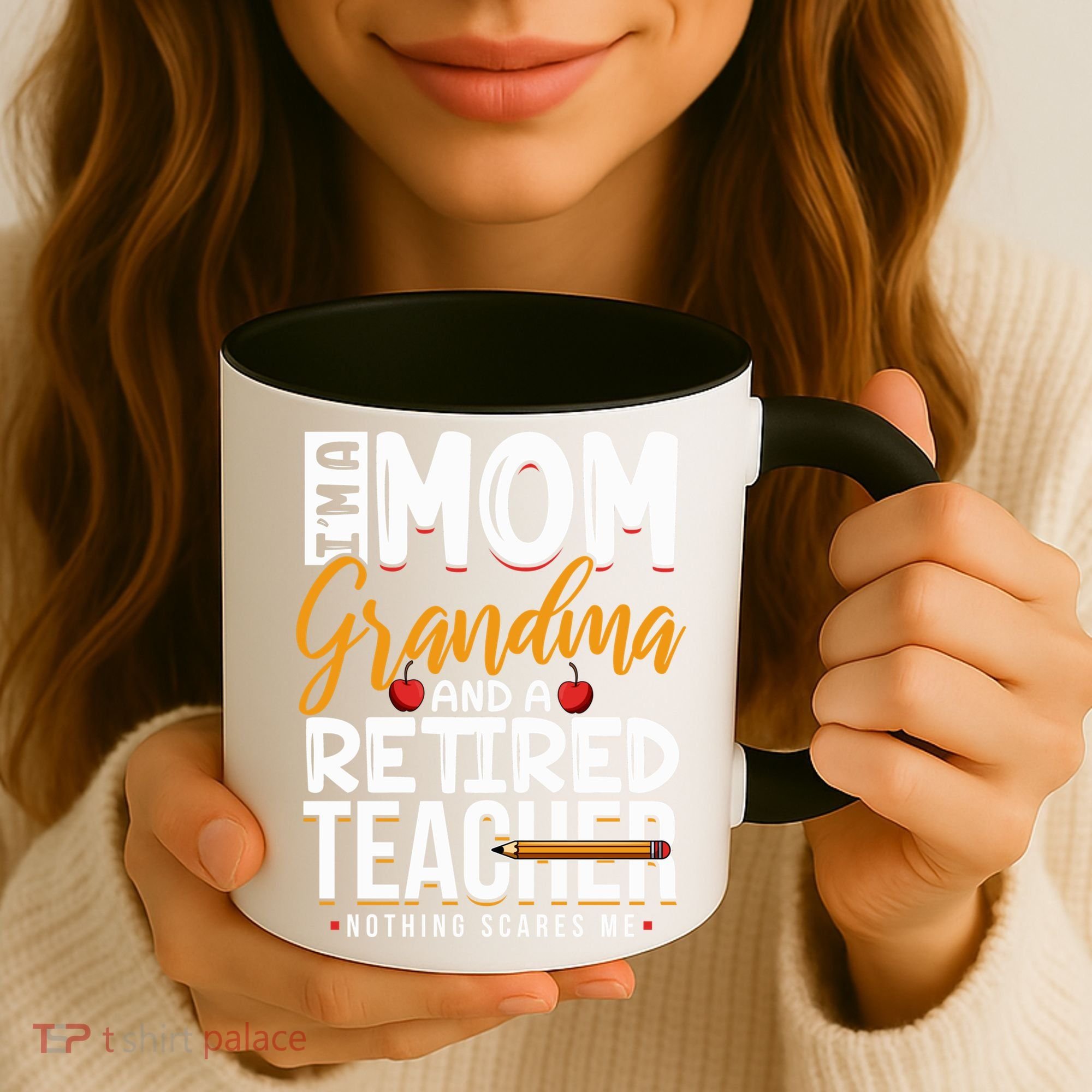Cute Retired Teacher Full Time Grandma Teachers Cool Gift Coffee Mug
