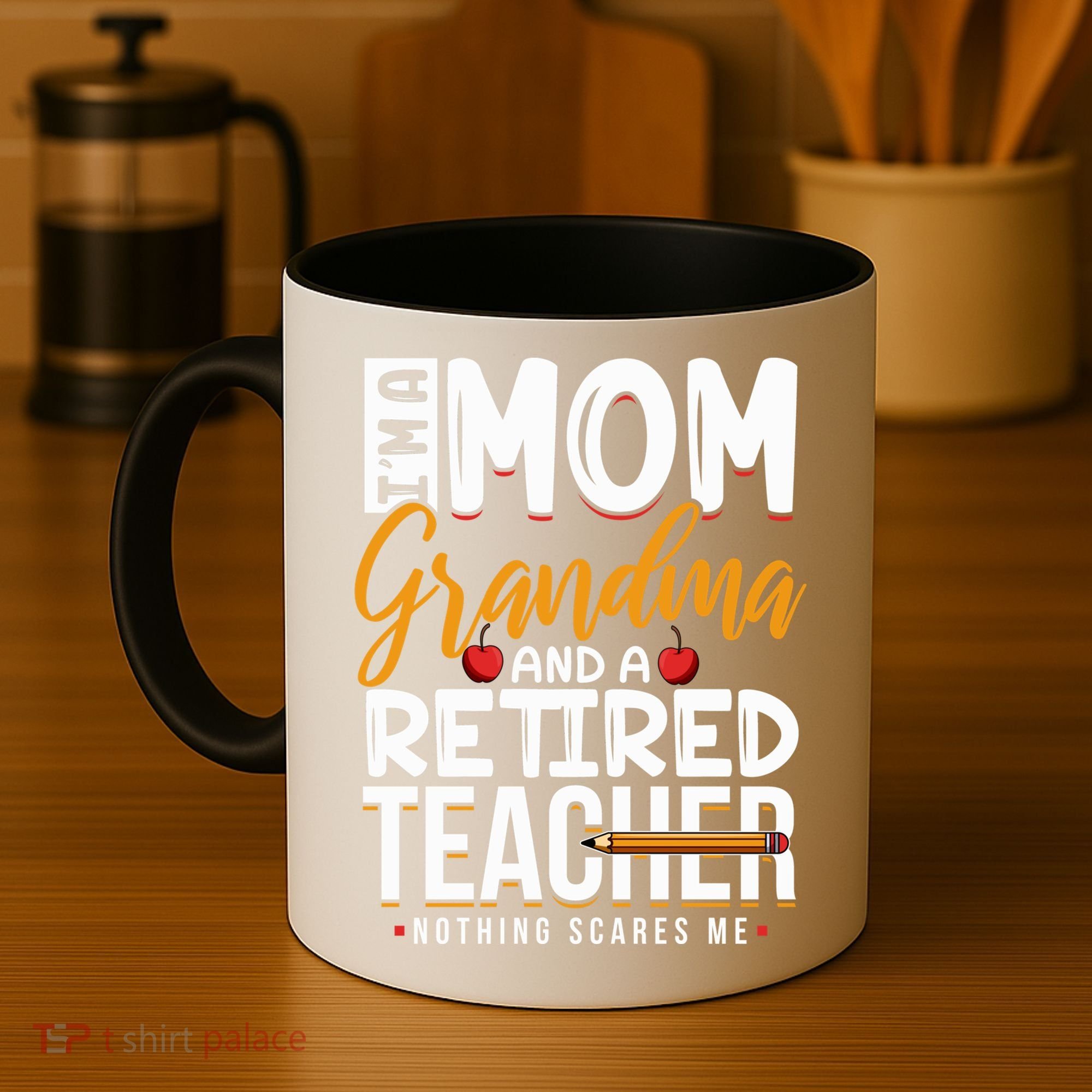 Cute Retired Teacher Full Time Grandma Teachers Cool Gift Coffee Mug