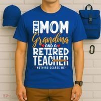 Cute Retired Teacher Full Time Grandma Teachers Cool Gift T-Shirt thumb 6