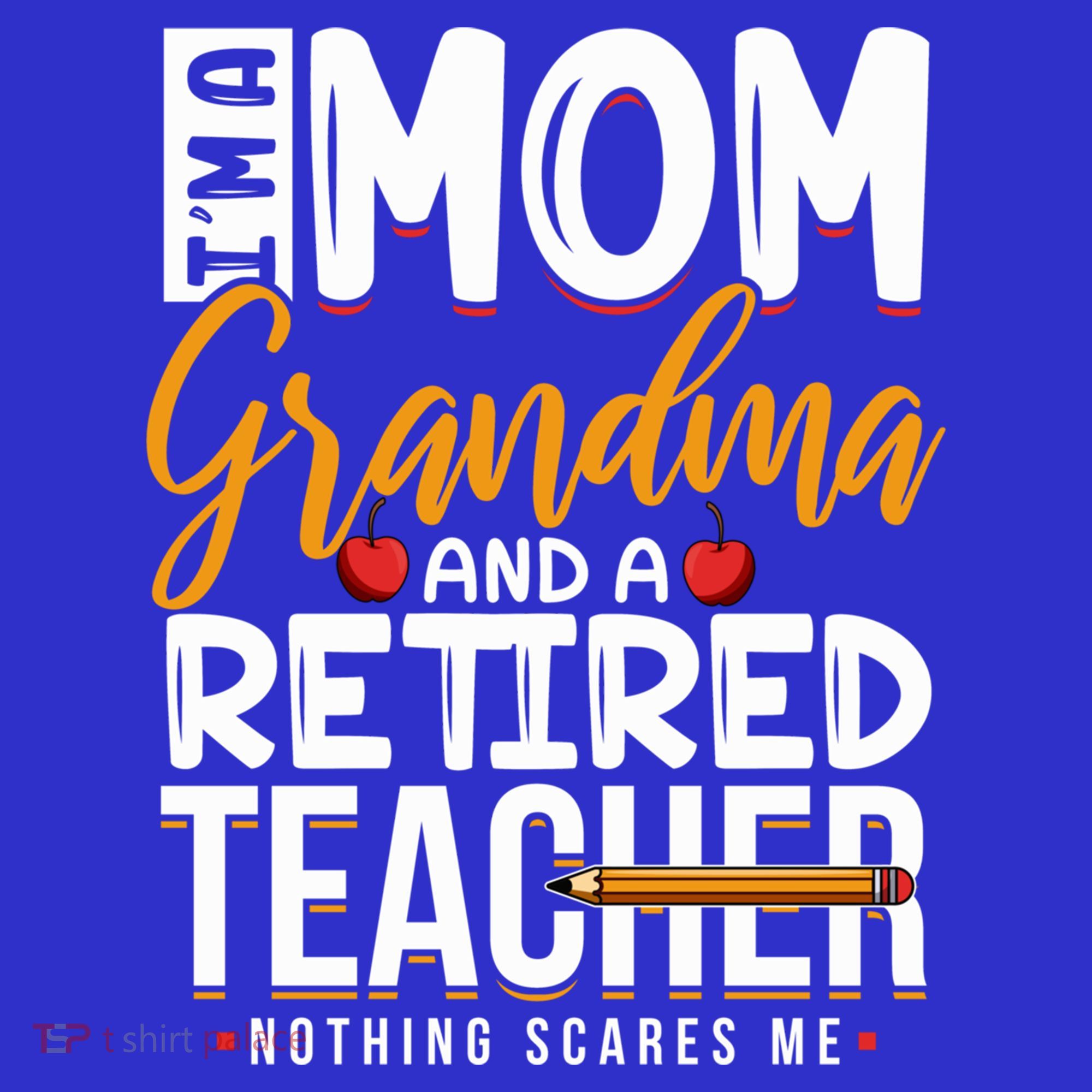 Cute Retired Teacher Full Time Grandma Teachers Cool Gift T-Shirt