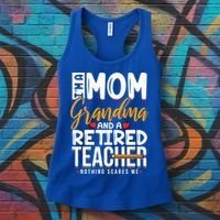 Cute Retired Teacher Full Time Grandma Teachers Cool Gift Women's Tank Top thumb 3