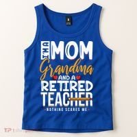 Cute Retired Teacher Full Time Grandma Teachers Cool Gift Tank Top thumb 2