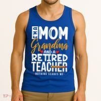 Cute Retired Teacher Full Time Grandma Teachers Cool Gift Tank Top thumb 3