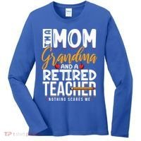 Cute Retired Teacher Full Time Grandma Teachers Cool Gift Women's Long Sleeve Shirt thumb 0