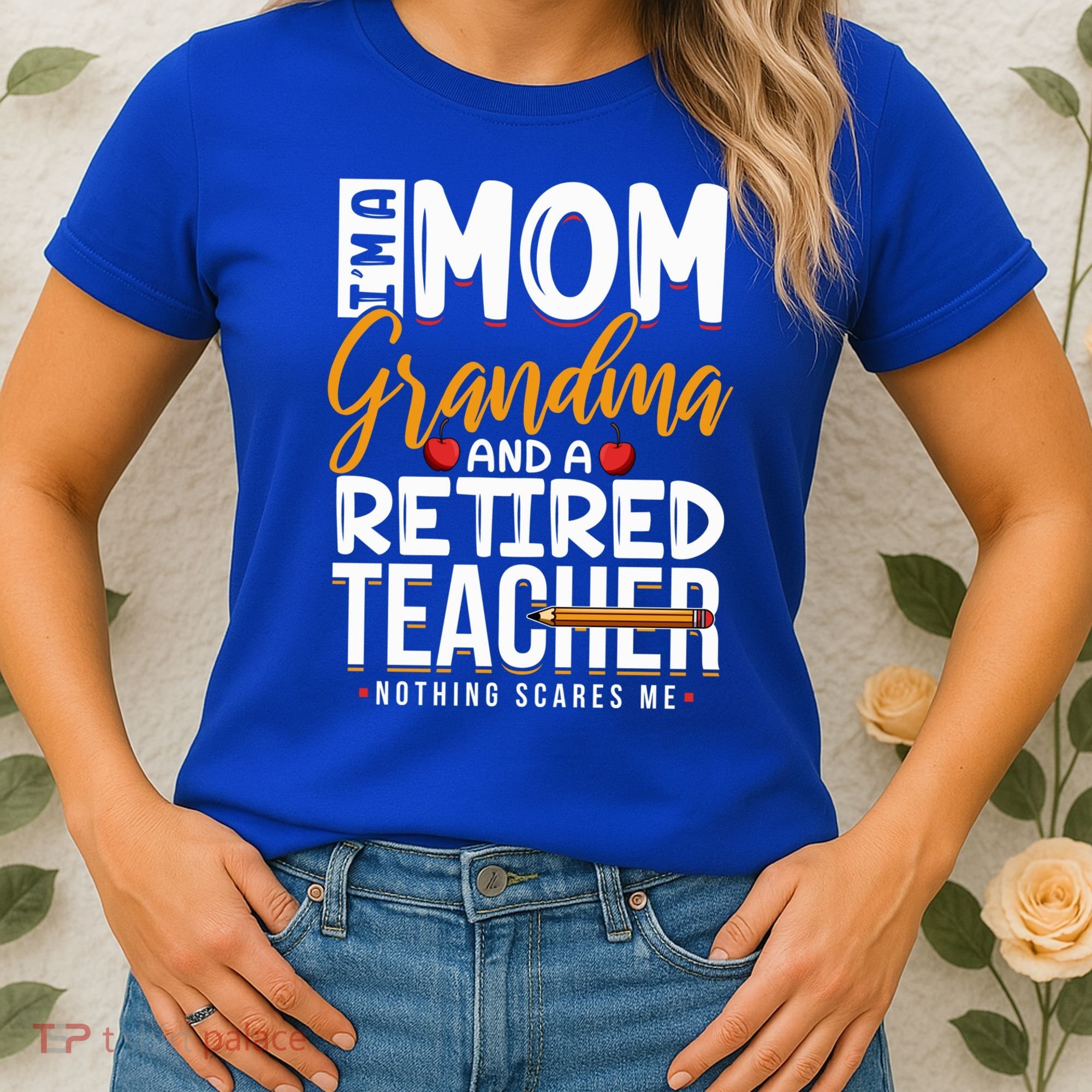 Cute Retired Teacher Full Time Grandma Teachers Cool Gift Women's T-Shirt