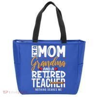 Cute Retired Teacher Full Time Grandma Teachers Cool Gift Tote Bag thumb 0