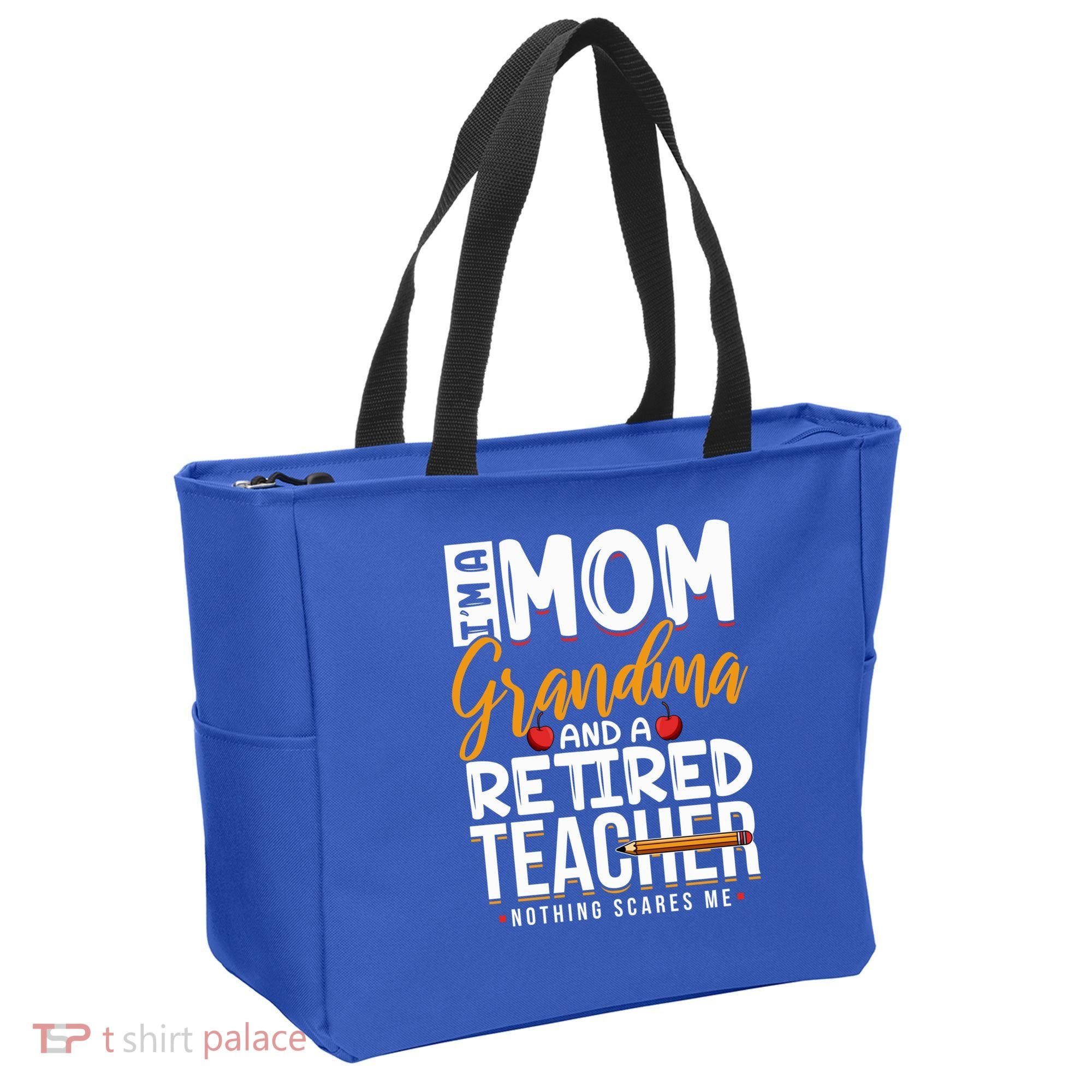Cute Retired Teacher Full Time Grandma Teachers Cool Gift Tote Bag