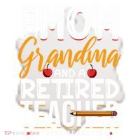 Cute Retired Teacher Full Time Grandma Teachers Cool Gift Ceramic Ornament thumb 2