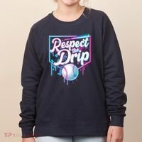 Cool Respect the Drip Icecream Baseball Fan Women's Sweatshirt thumb 0
