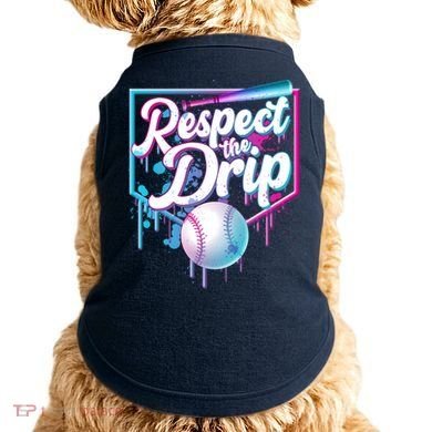 Cool Respect the Drip Icecream Baseball Fan Doggie Tank