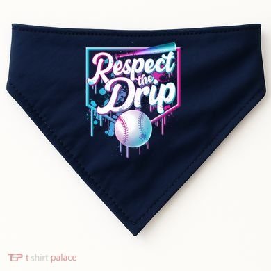 Cool Respect the Drip Icecream Baseball Fan USA-Made Doggie Bandana