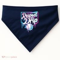 Cool Respect the Drip Icecream Baseball Fan USA-Made Doggie Bandana thumb 0