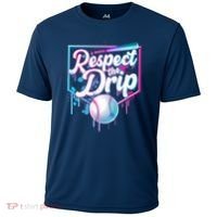 Cool Respect the Drip Icecream Baseball Fan Cooling Performance Crew T-Shirt thumb 0