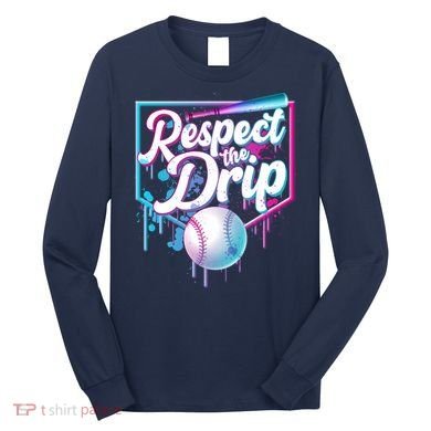 Cool Respect the Drip Icecream Baseball Fan Long Sleeve Shirt