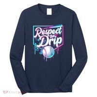 Cool Respect the Drip Icecream Baseball Fan Long Sleeve Shirt thumb 0