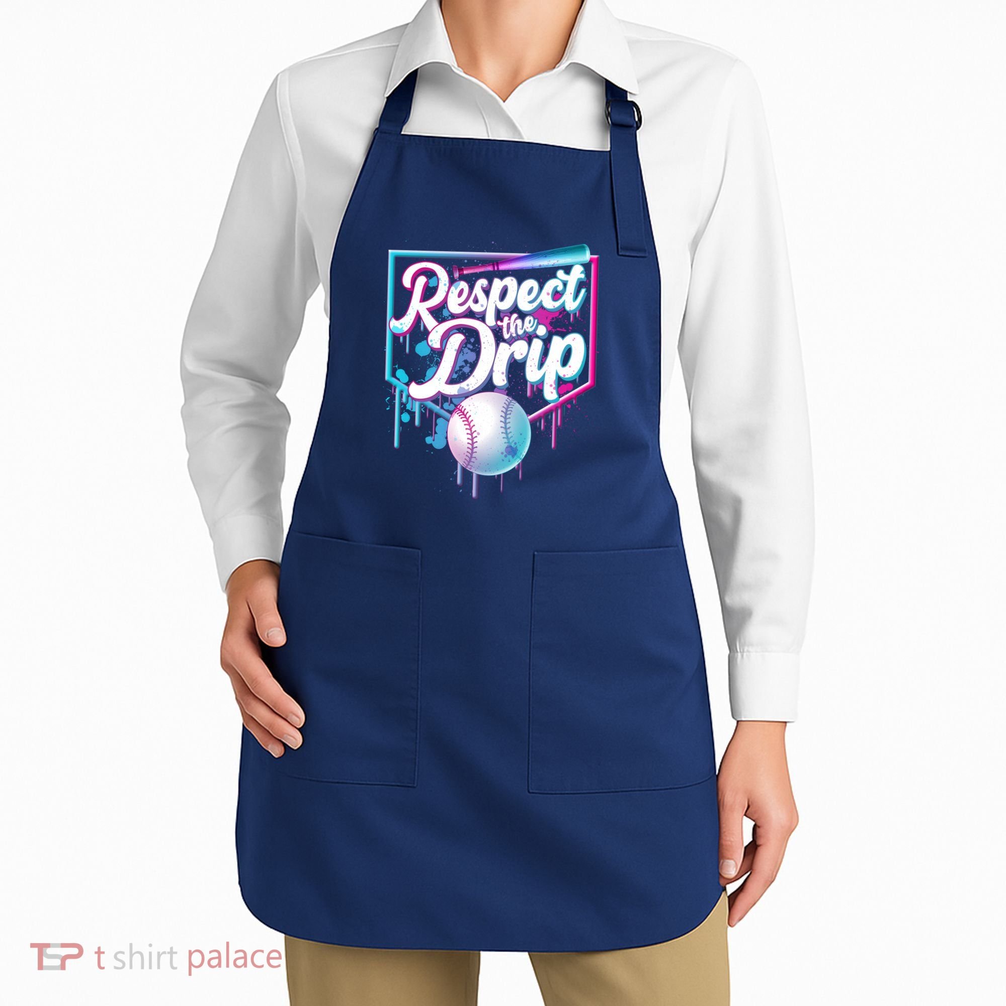 Cool Respect the Drip Icecream Baseball Fan Apron