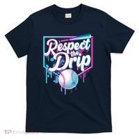 Cool Respect the Drip Icecream Baseball Fan T-Shirt thumb 0