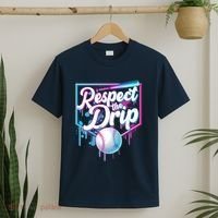Cool Respect the Drip Icecream Baseball Fan T-Shirt thumb 2