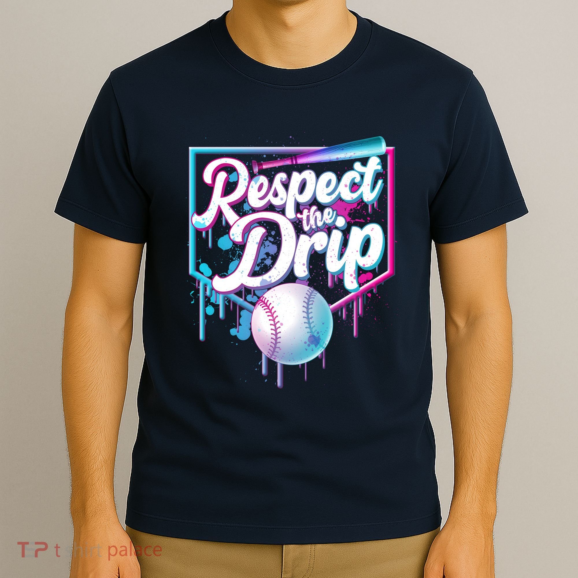 Cool Respect the Drip Icecream Baseball Fan T-Shirt