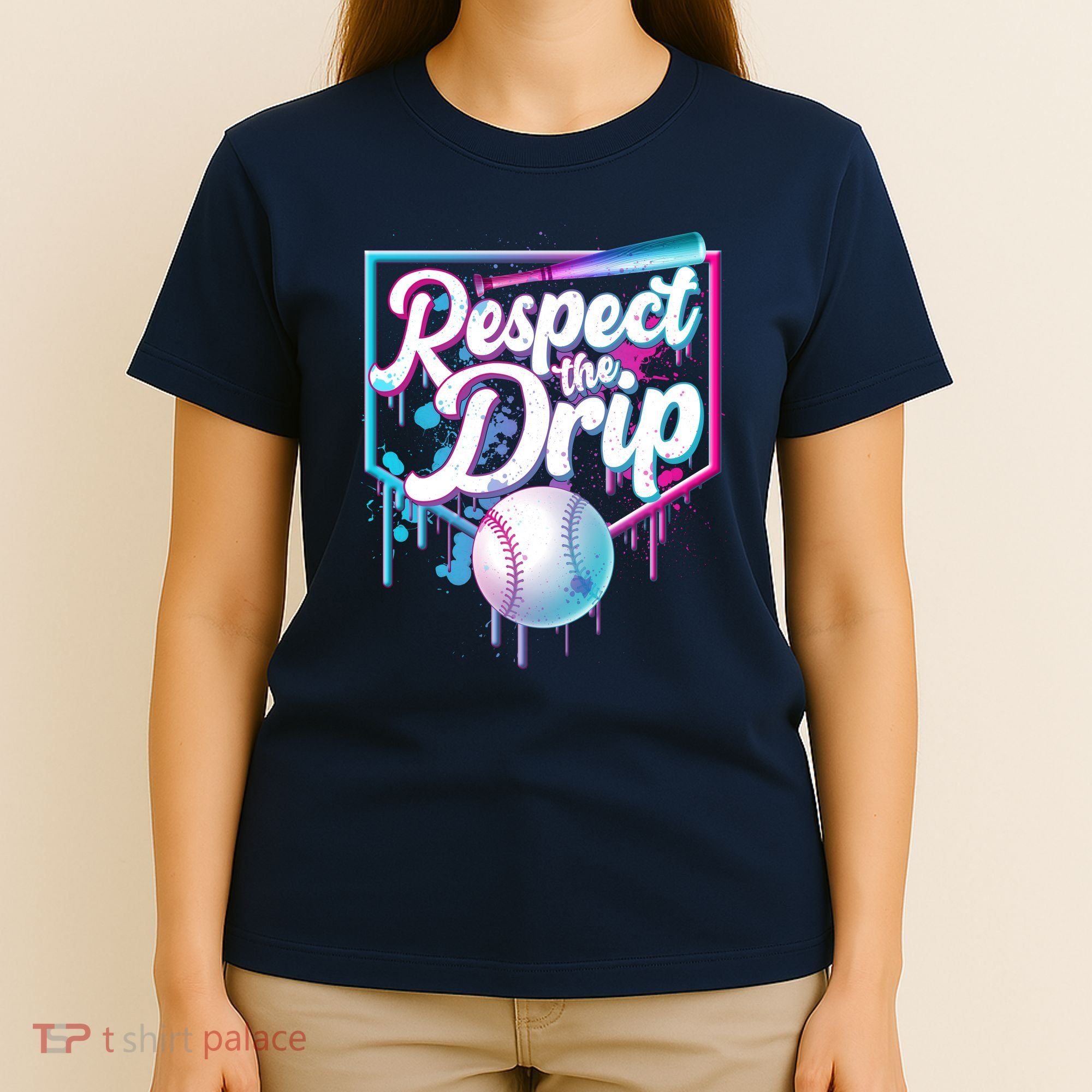 Cool Respect the Drip Icecream Baseball Fan T-Shirt