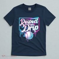 Cool Respect the Drip Icecream Baseball Fan T-Shirt thumb 5