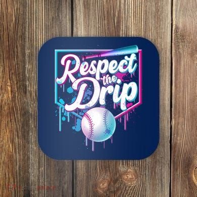 Cool Respect the Drip Icecream Baseball Fan Coaster