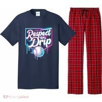 Cool Respect the Drip Icecream Baseball Fan Pajama Set thumb 0
