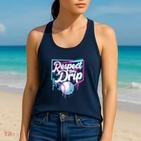 Cool Respect the Drip Icecream Baseball Fan Women's Tank Top thumb 2